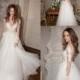 2016 Berta Vintage Off Shoulder Wedding Dresses A-line V-neck Tulle Long Sleeves Backless Bridal Gowns for Spring Beach Garden Wedding Online with $117.02/Piece on Hjklp88's Store 