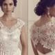 2016 New V Neck Cap Sleeves Mermaid Wedding Dresses Anna Campbell Lace Beaded Top Chiffon Bohemian Long Bridal Gowns Online with $109.95/Piece on Hjklp88's Store 