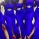 Custom Made 2016 Cheap Royal Blue Mermaid Bridesmaid Dresses Beaded Front Slit Party Evening Dresses Plus Size Long Maid of Honor Dresses Online with $60.48/Piece on Hjklp88's Store 
