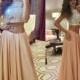 Hot Two Pieces 2k15 Prom Dresses Jewel Neck Sleeveless Sparkling Sequins On Top Chiffon Skirt Party Evening Celebrity Pageant Dresses Online with $110.58/Piece on Hjklp88's Store 