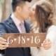 save the date engagement photoshoot sign / custom wedding date wooden sign.