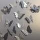 125 pc. Silver Creams Grays    Paper Butterflies     Wedding    Reception