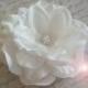 STARFISH Bridal Hair Flower / pure white bridal flower hair clip / beach destination bride / rhinestone flower pearl flower