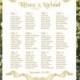 Wedding Seating Chart DIY Printable / Floral GOLD Crown Wedding Sign / Reception Table Plan / Find Your Seat / Table Assignment Board > PDF