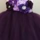 Plum purple lavender girls tulle dress, plum flower girl dress, purple girls dress, purple wedding, lavender girls dress