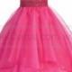 A-Line Scoop Neck Ankle-Length Organza Satin Pageant Dress