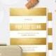 Printable Bridal Shower Invitation  // Gold Stripes "Pop Fizz Clink" // Editable Instant Download