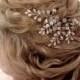 Crystal Fern Leaf Hair Pins, Tear Drop Crystal Bridal Hair Pins, Wedding Hair Accessories, Crystal Vine Hair Pins,
