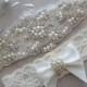 CLAIRE Style A-Wedding Garter - Bridal Garter - Pearl and Crystal Rhinestone Garter and Toss Garter Set