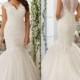 Elegant Lace Wedding Dresses V Neck Sheer Back Sleeveless Bridal Gowns Full Length Mermaid Wedding Gown Online with $142.41/Piece on Hjklp88's Store 