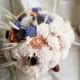 BIG Cream rustic wedding BOUQUET Cream Flowers, wheat, bell cup, autumn wedding, sola roses,