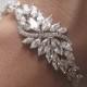 Crystal Wedding Bracelet, Cubic Zirconia Bracelet, Swarovski Bridal Bracelet - LA RUE BIJOU