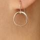 Circle Drop Earrings in Sterling Silver, Dangle & Drop Earrings Gold Circle Drop Earrings wedding ,bridal jewelry,12