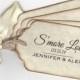 100 S'More Love Wedding Favor Tags / Smore Place Card Escort Tags  / Smore Favor Label Tags  - Vintage Style