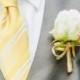 Wedding Flowers, White, Ivory silk flower Peony bud boutonniere wrapped in jute for a country wedding.