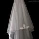 Wedding Veil, Simplicity Veil, Drop Veil, 2 Tier Veil, Delicate Embroidered Edge Veil, Lace Applique Veil, Made-to-Order Veil, Bespoke Veil