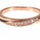 Rose Gold Ring, Gold Ring, Engagement Ring, Handmade Ring, Wedding Ring, Rosegold Wedding Band, Rosegold Enagagement Ring, Cubic Zirconia