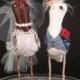 Gay Pride Marriage Equality Wedding Cake Topper LGBTQ Same sex Ferdi Birds lesbian -- custom miniature love birds