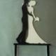 Mr and Mrs Bride and Groom  Wedding Cake Topper - Acrylic silhouette wedding cake topper