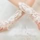 Bridal Gloves, French Lace Gloves, Floral Rhinestone Bridal Gloves, Long Design Fingerless Gloves, Wedding Gloves, Wedding Accessory BG0025