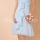 Buy Australia A-line Ruffles Strapless Sky Blue Chiffon Knee Length Bridesmaid Dresses 8132129 at AU$122.30 - Dress4Australia.com.au