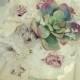 Australian made, Pastel Pretty, Bohemian garden, country chic, vintage brooch and fabric flower, succulent bouquet.