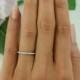 Small, Half Eternity Ring, 1.5mm Wedding Band, Engagement Ring, Man Made Diamond Simulants, Bridal Ring, Round Wedding Band, Sterling Silver