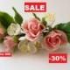 Hair clip white rose, cold porcelain, hair clip flower apple, wedding accessories, wedding decorations