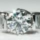 Vintage Diamond Engagement Ring, Platinum Solitaire 1ctw