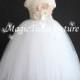 Blush and Ivory Vintage Flower Girl Tutu Dress Birthday Party Dress Occasion Dress 1T2T3T4T5T6T7T8T9T