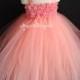 Peach Pink Lt. Coral Flower Girl Tutu Dress Tulle Dress Birthday Party Dress Toddler Dress1t2t3t4t5t6t7t8t9t10t