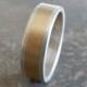 RUSTIC Silver & Brass 6.5 mm// Men's Wedding Ring // Women's Wedding Ring // Men's Wedding Band // Women's Wedding Band // Unique Band
