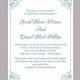 DIY Wedding Invitation Template Editable Word File Instant Download Printable Elegant Invitation Blue Wedding Invitation Floral Invitation