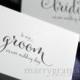 Wedding Card to Your Groom on Your (Our) Wedding Day- Groom Gift for Wedding Day - To My Groom Note Card for New Husband - CS07