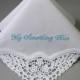 Something Blue Personalized Wedding Handkerchief (#MFP) Embroidered