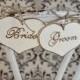 Rustic Bride and Groom Chair Signs- (set of 2) For your Rustic, Country, Woodland, Outdoor,  Wedding, Reception, Rehearsal Dinner, Etc.