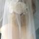 Bridal Veil Double Layer, Illusion Tulle Bridal Veil 21'' Wedding Veil with Blusher