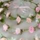 Flower girl halo pink Bridal Floral Crown Hair Wreath Mint Green headwreath wedding accessories headpiece bridesmaid hair garland circlet