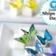 Wedding Cake Topper Itsy Bitsy Mini Edible Butterflies - Rainbow Assortment set of 48 - for Cake Decorating and Cupcake Toppers