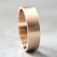 Men's Gold Wedding Band, 6mm Wide Brushed Flat 10k Recycled Yellow Gold Men's Wedding Ring Gold Ring -  Made in Your Size