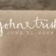 Personalized Handwritten Calligraphy and Digital Text Rubber Stamp, Names with Wedding Date or Last Name