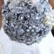 Custom Bridal Brooch Bouquet Jeweled Wedding Flowers Crystal Broach Bouquet Choose Your Colors Rhinestone Pearl Bouquet Silver or Gold Bling
