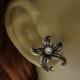 crystal starfish earrings, Rhinestone Earrings, Bridesmaid Earrings, Rhinestone starfish, Bridal starfish earrings