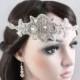 SALE - EVELYN - Great Gatsby Inspired Crystal Bridal Headband, 1920s and 1930s Headpiece, Wedding Rhinestone Headband, Flapper Headpiece,
