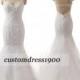 Mermaid wedding dress,handmade beading tulle wedding gowns,cap sleeve dresses for weddings,white/ivory bridal dress