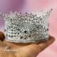 Silver & Crystals Wedding Cake Toppercrown photography propLace crown cake topperprincess partybirthdayparty decoration