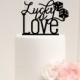 Lucky in Love with Dice Wedding Cake Topper - Vegas Cake Topper