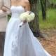 Custom Made Wedding Gown Lucinda JCrew Inspired Strapless Sweetheart Seersucker Pleated Skirt Train Bustle Sash Misses Plus Size Made in USA
