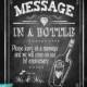 Message in a bottle 1st Year Anniversary Chalkboard Wedding sign - 4x6, 5x7, 8x10, 11x14-PRINTABLE download digital file - Rustic Collection