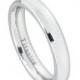 4mm White Titanium Classic Domed Ring  His Hers Men Women Wedding Engagement Anniversary Band White Titanium Ring Size 5-8